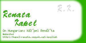 renata kapel business card